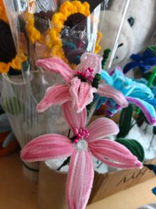 16  Pipe Cleaner Flower Bouquet &amp; 4 croche
