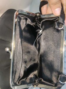 Black evening clutch bag