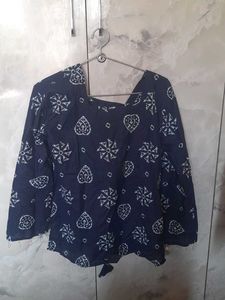 blue short kurti