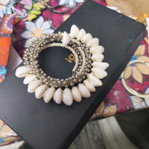 Bohemian Shell &amp; Bead Bracelet Set