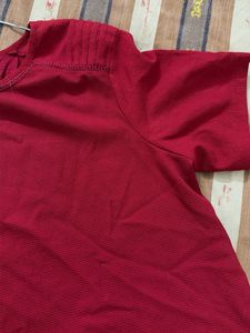 Allen Solly Red Textured Top