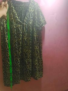 Black with yellow floral Print Mini Dres