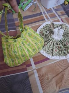 Green Printed Lehenga Choli Set