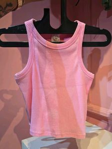 Ribbed Pink Tank Top