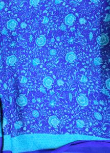 Elegant Blue Georgette Saree