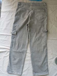 Light Wash Cargo Jeans