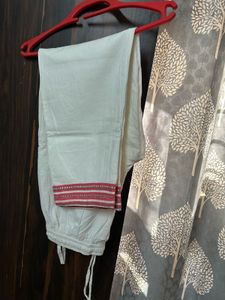 Red &amp; White Block Print Kurti