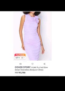 Cover Story Elegant Lavender Ruched Bodycon Dress