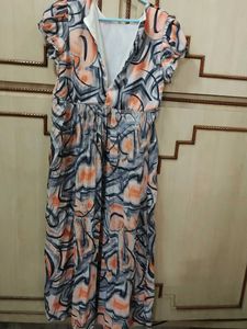 Abstract Print Maxi Dress