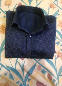 Men's Blue Short Sleeve Shirt