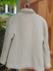Cream Textured Blazer