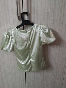 Sparkly Puff Sleeve Top