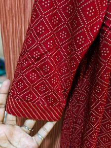 Avaasa red printed kurta