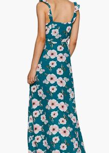🩵💙OG Harpa Floral Ruffle Teal Maxi Dress🩵💙