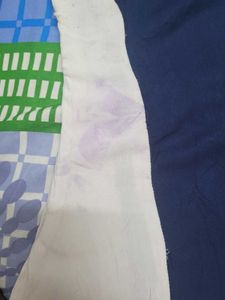 Title: Blue White Embroidered Anarkali Kurta Used