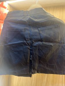 Black Faux Leather Mini Skirt
