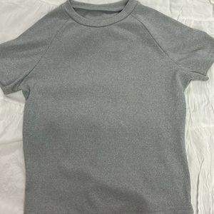 Grey Ribbed Top
