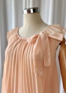 Elegant Peach Chiffon Party Dress