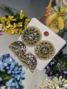 Elegant Jhumka and Stud Earring Set
