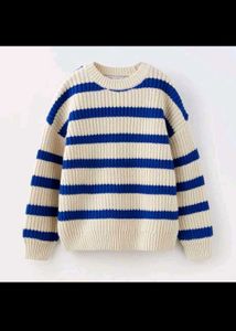 ZARA Striped Knit Pullover