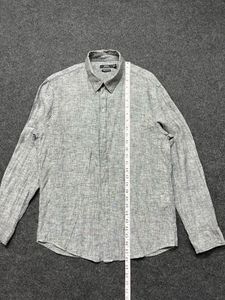 Men's Grey Linen Shirt