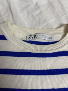 ORIGINAL ZARA Striped Ribbed Crop Top