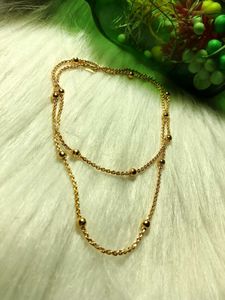 Gold Beads Chain  (Pack Of 2)