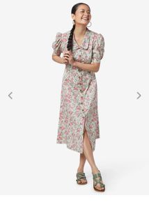 Charming Floral Button-Up Midi Dress