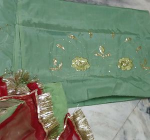 Mint Green Rajputi Poshak Dress Material
