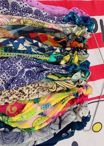 5 Pieces  Long Scrunchies  Combo Price