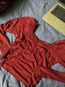 Burgundy Long Sleeve Top