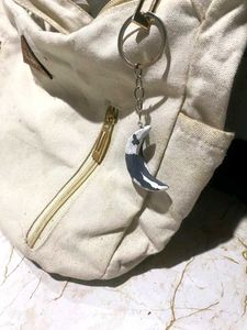 Crescent Moon Keychain Charm