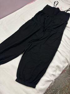 Black Smocked Jumpsuit
