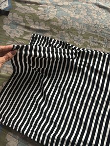 Striped Pencil Skirt with side cuts