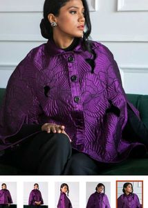 Elegant Purple Ethnic Jacket(Cape)
