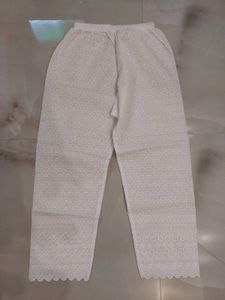 Embroidered White Palazzos