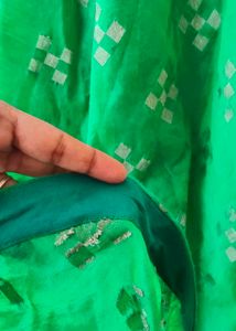 Vibrant Green Printed Kurta gown