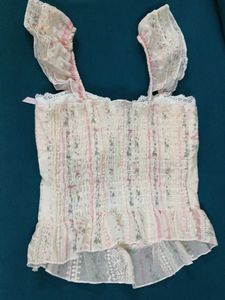 Sheer Floral Corset Top