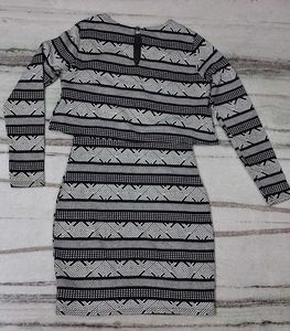 🔲 Geometric Print Bodycon Dress