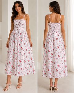 Floral Smocked Midi Dress