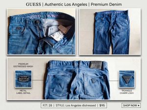 💯OG GUESS Branded Denim Jeans for Unisex