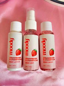 Moody Strawberry & Champagne Body Set