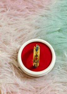 Gold Ring with Colored Stones