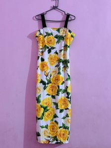 Floral Print Spaghetti Strap Dress
