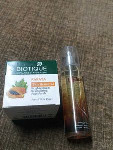 Biotique Papaya Face Scrub & Body Mist