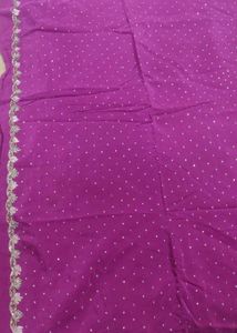 Purple Embellished Ethnic saree