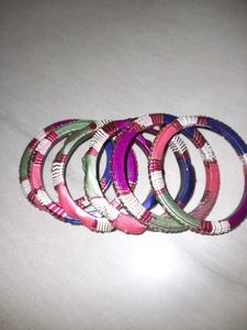 Set of 6 Beaded Bangles