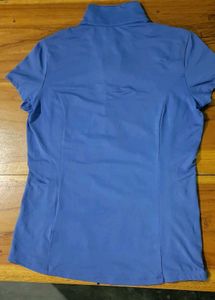Nike Blue Geometric Zip-Up Top