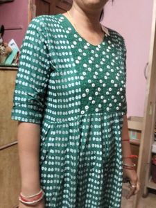 Sea Green Anarkali Kurti For Women And Girls