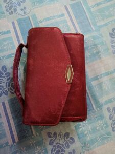 Chic Red Wallet Clutch